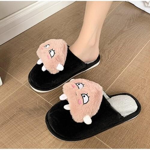 Women Winter Slippers Lovely Cartoon Flock Female Warm Home Slipper Ladies Comfortable Indoor House Cotton Shoe Womens Footwear