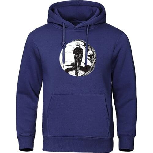 Japan Anime Jujutsu Kaisen Pullover Cartoon Harajuku Men Hoodies Fashion Hip Hop Man Sweatshirt Gojo Satoru Image Men Hooded