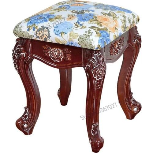 European Style Dressing Table Stool Simple Piano Stool Makeup Chair Bedroom Light Luxury Shoe Changing Stool