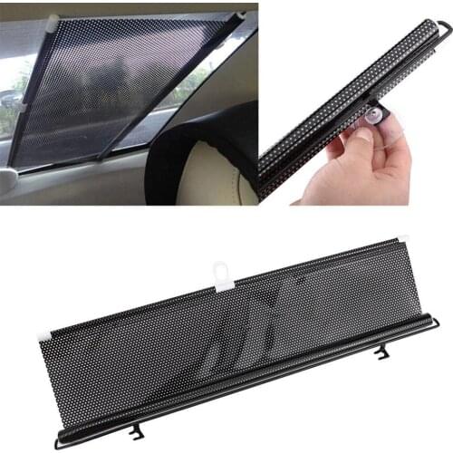 Universal Retractable Car Auto Vehicle Curtain Side Rear Window Roller Sun Shade Sunscreen Visor Blind Windshield Protector Film