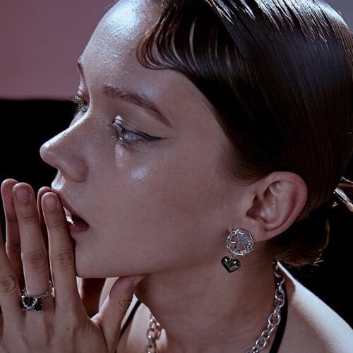 In 2021 Sell Like Hot Cakes The Geometric Asymmetry Personality Design Feeling Earrings Bohemia Small Dark Women Earrings