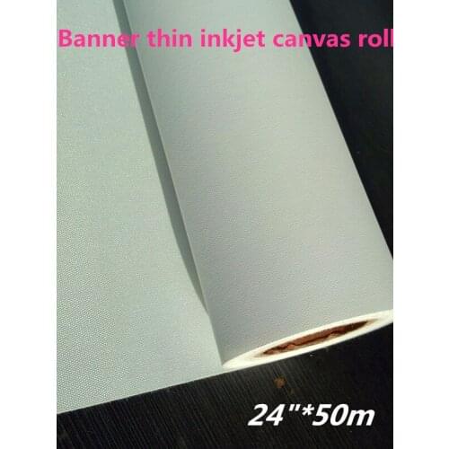 24"*50m Good quality 110gsm thin Canvas printable fabric with good coated for sale