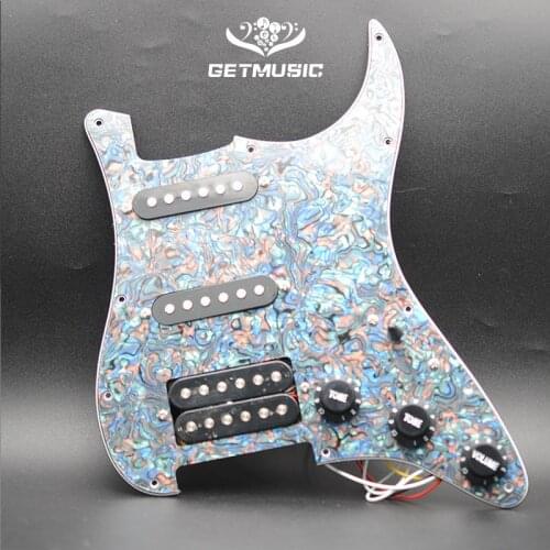 Electric Guitar Loaded Pickguard Scratch Plate for Fender Strat Parts 3 Ply SSS Multi Colour