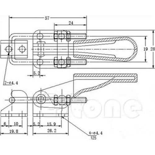 1PC Metal Holding Capacity Latch Type Toggle Clamp Hand Tool GH-40323 E56C