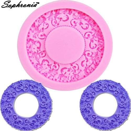 10PCS/SET M289 Wedding Cake Border Silicone Molds Flower Garland Fondant Cake Tools Frame Cupcake Chocolate Baking Moulds