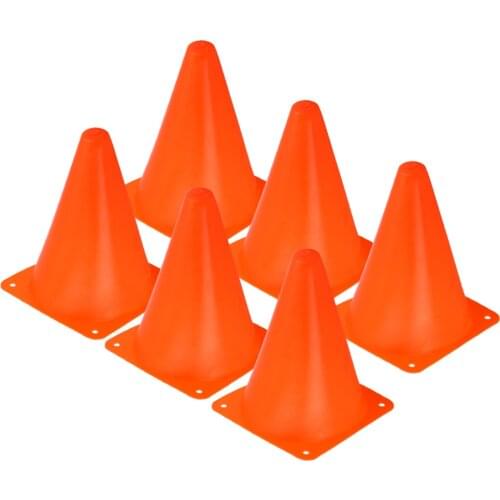12 PCS Sport Football Soccer Rugby Training Cones Outdoor Sports Obstacles Barriers for Kids Outdoor Gaming and Activity Orange