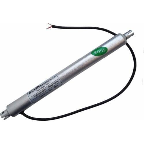 12V DC Micro Mini Electric Linear Actuator 4 inch/100mm Stroke 200N Max Load In-line Round Tube 20mm Diameter