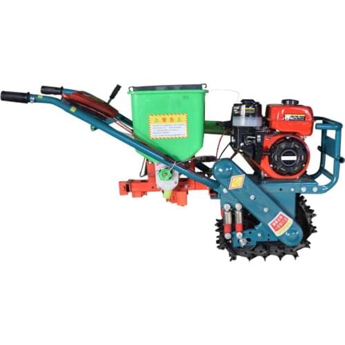 170 Gasoline Corn Peanut Planter Single-Chain Track Micro-Tiller For Plowing The Field Fertilizing Sowing Weeding And Ditching
