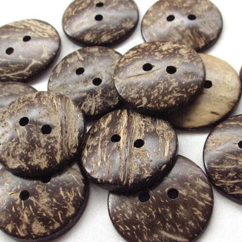 38MM 2 holes natural coconut buttons for sewing craft scrapbooking decorative accessories sewing materials 20PCS LOTS