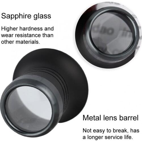 3X 4X 5X 10X Magnifying Glass Sapphire Glass Metal Lens Barrel Watches Repairing Tools Magnifier Tool for Watchmaker Jeweler