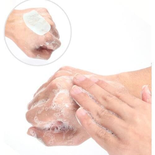 4@# 1Pc Outdoor Travel Soap Paper Washing Hand Bath Clean Scented Slice Sheets Disposable Boxe Soap Portable Mini Paper Soap