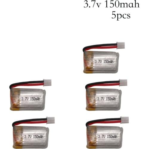 5pcs 3.7V 150mAh battery For E010 E011 E012 E013 Furibee F36 H36 RC Quadcopter Parts Lipo Battery For RC Camera Drone