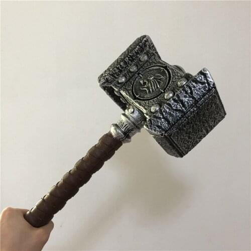 54cm Orc Cosplay 1:1 Destroy Hammer Figure Model Hammer Weapon Game Role Playing Safety PU Decoration Gift