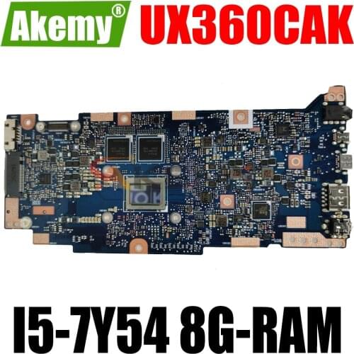 AKEMY UX360CAK Laptop Motherboard For ASUS Zenbook Flip UX360CAK UX360CA UX360C Original Motherboard 8G-RAM I5-7Y54