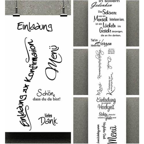 AZSG German lingua Clear Stamps For DIY Scrapbooking/Album Decorative Silicone Stamp Crafts