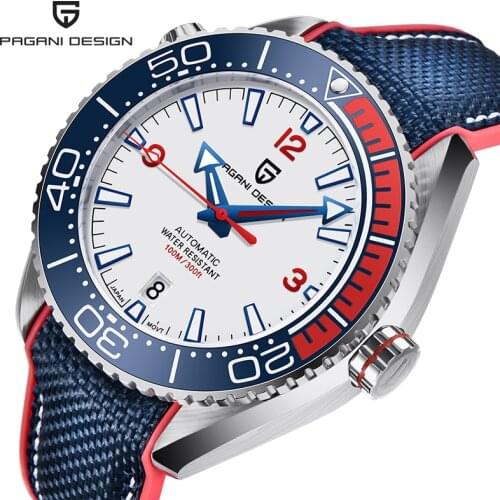 PAGANI DESIGN 2021 New NH35A Movement Mens Mechanical Watch Ceramic Bezel Automatic 100M Waterproof Watch Relogio Masculino