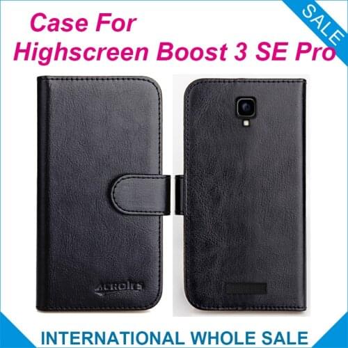 Highscreen Boost 3 SE Pro Case 6 Colors Flip Slots Leather Wallet Cases Cover Slots Phone Bag Credit Card