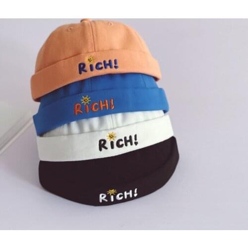 Childrens Hat Spring And Autumn Thin 2-6 Years Old Boys' Landlord Hat Korean Version Girls' Melon Skin Hat Fashion Beanie