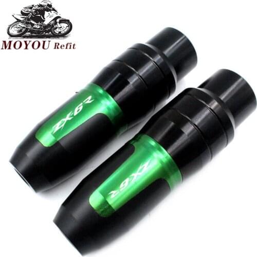 For KAWASAKI ZX-6R ZX6R ZX 6R ZX-636 ZX636 NINJA Motorcycle CNC Frame Crash Pads Exhaust Sliders Crash Protector With logo