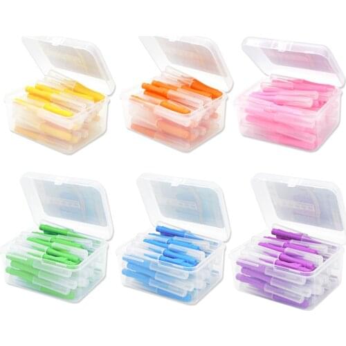 Hot 40PCS 0.4-1.5mm Interdental Brushes Denta Floss Interdental Cleaners Orthodontic Dental Teeth Brush Toothpick Oral Care Tool