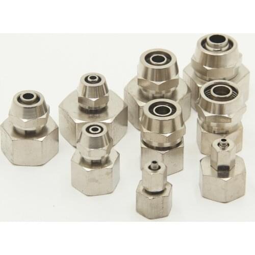 PCF Coper 1/8" 1/4" 3/8" 1/2" BSP Female Pneumatic Fittings Push In Quick Connector Release Air Fitting OD 4 6 8 10 12 16MM