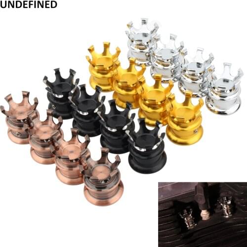 4pcs Motorcycle Crown Spark Plug Head Bolt Cap Cover CNC For Harley Sportster XL 883 1200 1986-2020 Big Twin 1340 Evo Twin Cam
