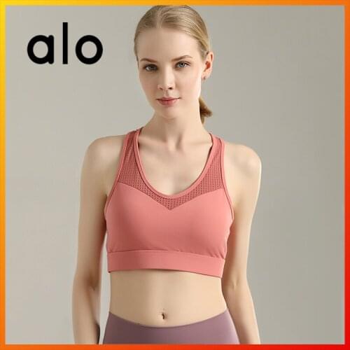 Alo Yoga Summer Sexy Womens Sports Tube Top Four-color Fitness Running Gym Shockproof Push-up Underwear Yoga Soft Bra 2957