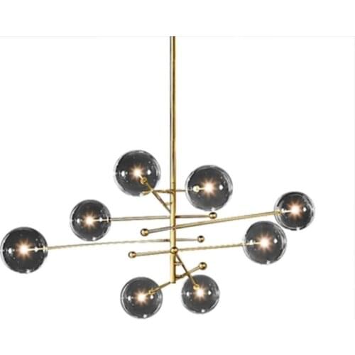 2019 NEW Creative Glass Ball Pendant Lamp For Living Room Light Bedroom Lamp Home Lighting LED G4 AC85-265V lustre 3/6/8 Heads