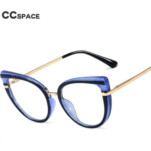 48271 TR90 Cat Eye Women Anti Blue Glasses Frames Optical Fashion Computer Glasses