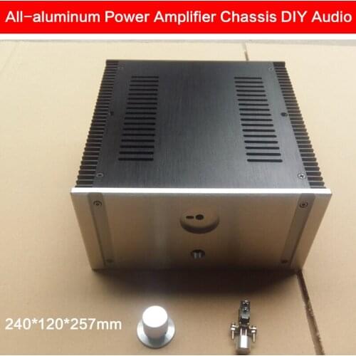 KYYSLB 240*120*257mm All-aluminum Power Amplifier Chassis DIY Audio Case Multi-purpose Shell Amplifier Box Power Supply House
