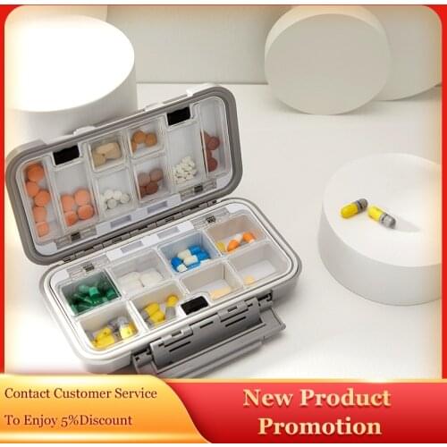 Anti-Fall Pill Case Anti-Vibration Pills Box High Capacity Storage Box Square Weekly Storage Organizer Secret Compartment Hat