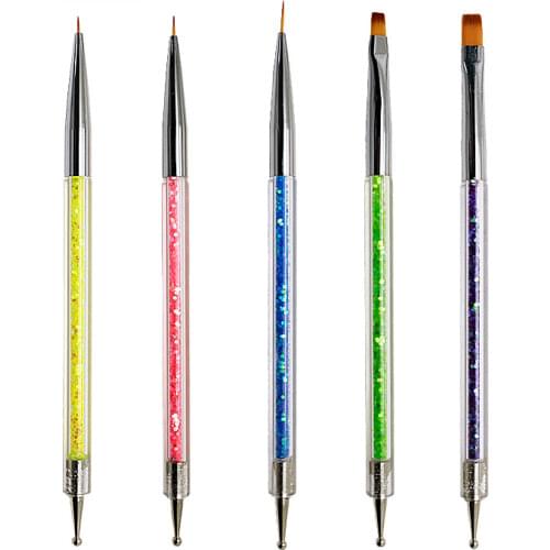 Professional Nail Art Brushes For Manicure Rhinestone Acrylic Paint Nail Brush Set UV Gel Polish Nails Lining Pen Gradient Brush