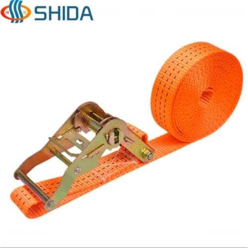 1 PCS 1.5 inch 3.8 cm x 1.5 - 12 Meters Steel Cargo Lashing Strap Ratchet Tie Down with Cam Buckle Polyester Webbing Sling