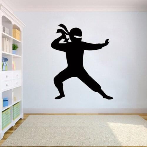 Vinyl Ninja Wall Decal for kids rooms decoration Samurai Wall Sticker Warrior Wall Decor Decals for Boys Bedroom Decal HY910