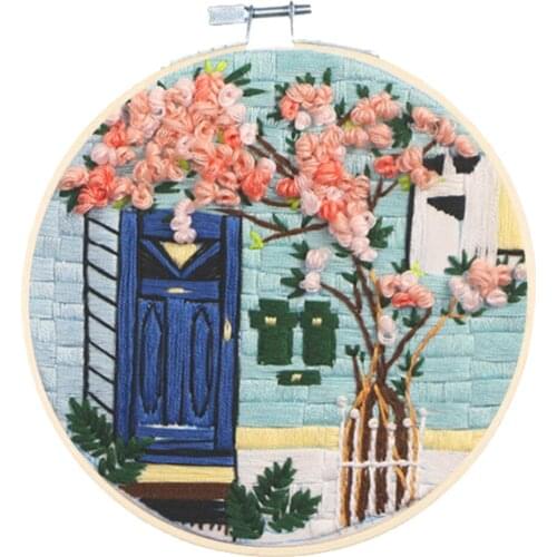Needlework Craft DIY Embroidery Flower House Pattern Cross Stitch Kits Decor