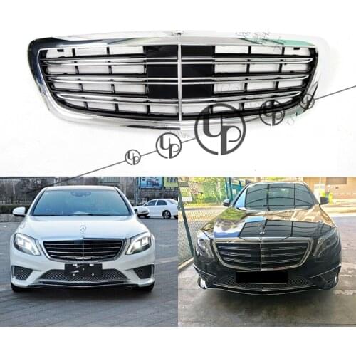 W222 front grille for S320 S400 S500 S600 S550 upgrade S63 S65 style ABS s63 s65 grille 2014y