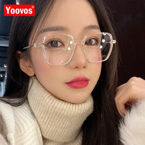 Yoovos 2021 Women Glasses Frame Brand Designer Eyewear Optical Retro Eyeglasses Frame For Women Anti Blue Light Gafas De Mujer