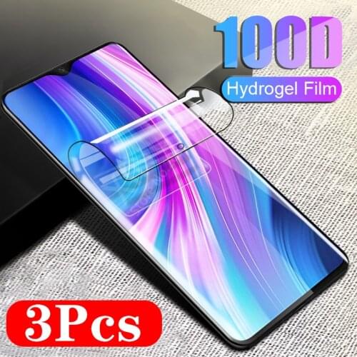 3 Pcs Tempered glass for xiaomi redmi Note 8 pro full cover screen protector film for redmi Note not 8pro 8T Note8 pro Hydrogel