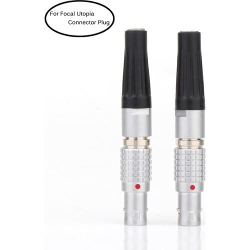 1pair Gold Plated Male headphone Pin for DIY Focal Utopia Cable Connectors ADAPRER