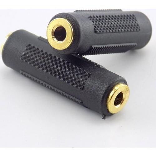1pcs Mini 3.5mm Female to 3.5mm Female Stereo Audio Converter Connector Jack Coupler Adapter Gold Plated