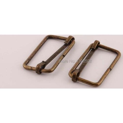 10pcs/lot Bronze Color adjustable Slide Buckle for strap bag Garment accessories