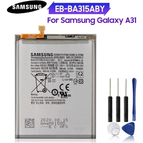 100% Original Battery EB-BA315ABY For Samsung Galaxy A32 A31 2020 Version Replacement Phone Battery Authentic Battery 5000mAh