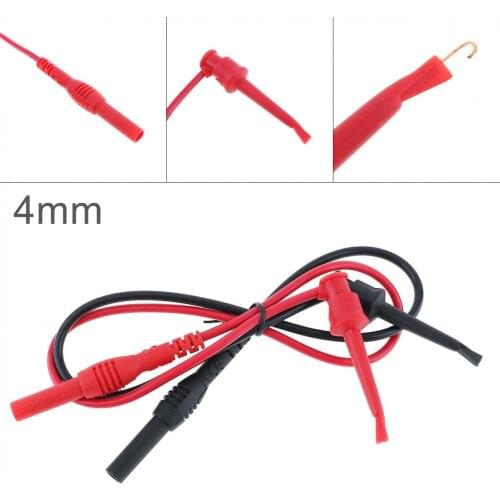 2pcs/lot 32CM 20A ABS + Brass Hook Head Multimeter Telescopic Hook Test Probe with 4MM Banana-head