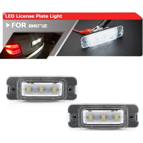 2PCs/Lot Error Free Direct Fit Led Number License Plate Lights Lamp For Benz W251 R-Class W164 ML-Class X164 GL-Class