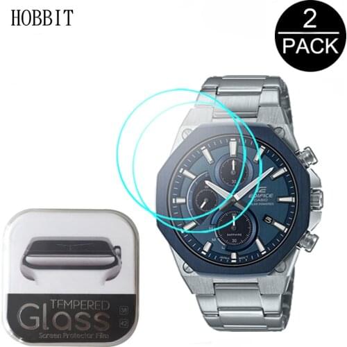 2pcs HD Clear Glass For Casio EDIFICE EFR-S108D EFS-S570DB EFS-S570DC EFR-S108D Smart Watch Screen Protector 2.5D Tempered Glass
