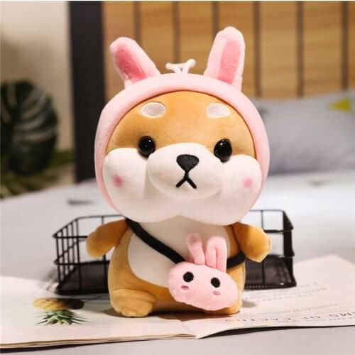 28-48cm Lovely Shiba Dog Rabbit Pig Strawberrys Plush Toys Stuffed Soft Lovely Chai Animal Dolls for Kids Girls Gift
