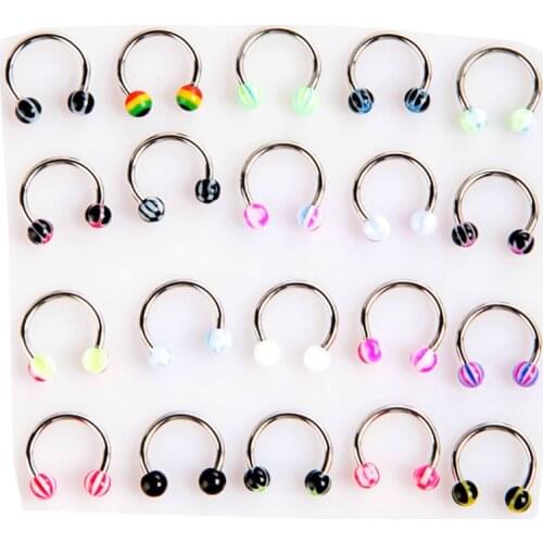 40pcs/lot stainless steel colorful mixed lip nail rod universal Nose & Lip Ring,Body Piercing earring tragus ring Body Jewelry