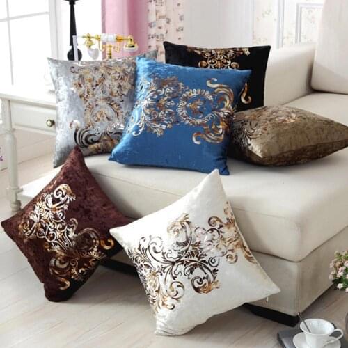 45x45cm Luxurious Bronzing Pillow Case Sofa Car Cushion Cover Home Decoration