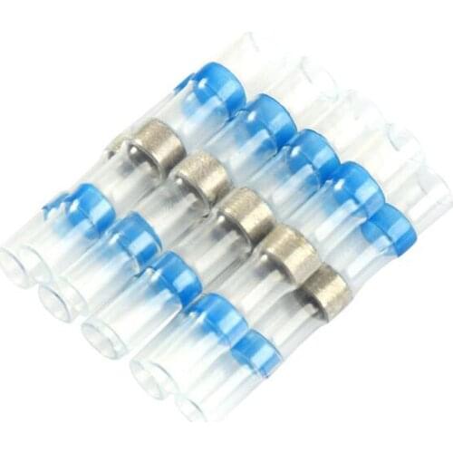 5pcs/20pcs/50pcs SST-S31 Seal Heat Shrink Butt Wire Connectors Blue Terminals AWG16-14 1.5-2.5mm Solder Seal