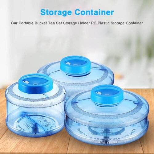 Car Portable Bucket Tea Set Storage Holder PC Plastic Storage Container